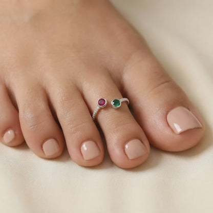 Silver Dhanya Toe Rings