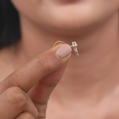 Gold Auric Lab Grown Diamond Earrings