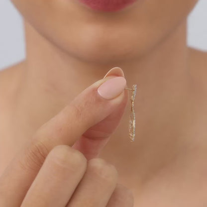 Gold Secret Garden Diamond Earrings