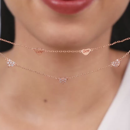 Rose Gold Layered Love Bracelet
