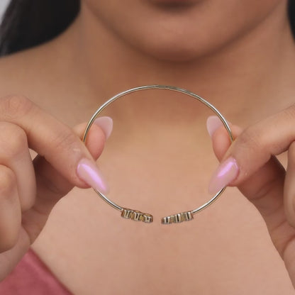 Gold Circe Lab Grown Diamond Cuff Bangle