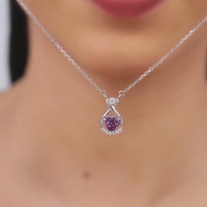 Silver Perennial Love Pendant With Link Chain