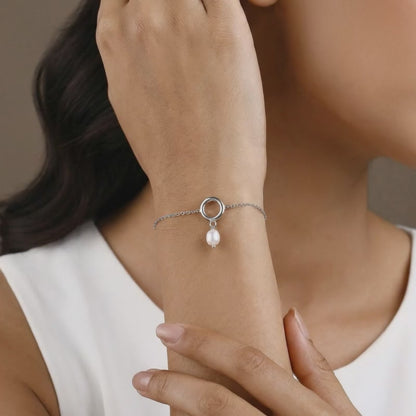 Silver Audrey Baroque Pearl Bracelet