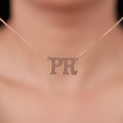Rose Gold Personalised Dual Initial Necklace