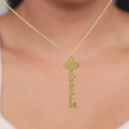 Golden Personalised Key Pendant