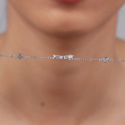 Silver Aura Bow Bracelet