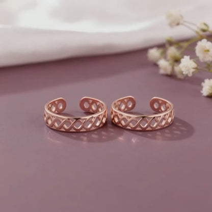 Rose Gold Pruthvi Toe Rings