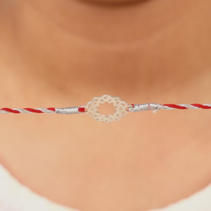 Silver Traditional Mandala Rakhi
