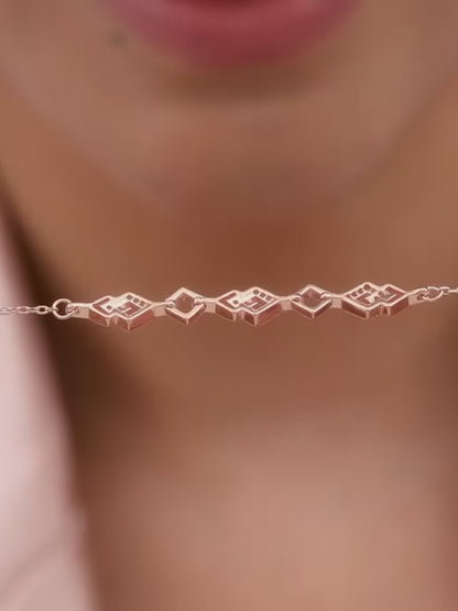 Rose Gold Interlocked Bracelet