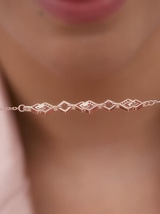 Rose Gold Interlocked Bracelet