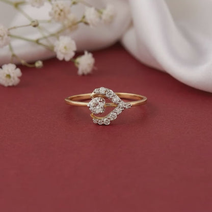 Gold Crocus Lover Lab Grown Diamond Ring