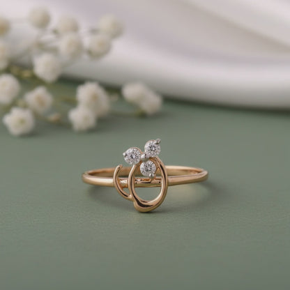 Gold Trilea Lab Grown Diamond Ring