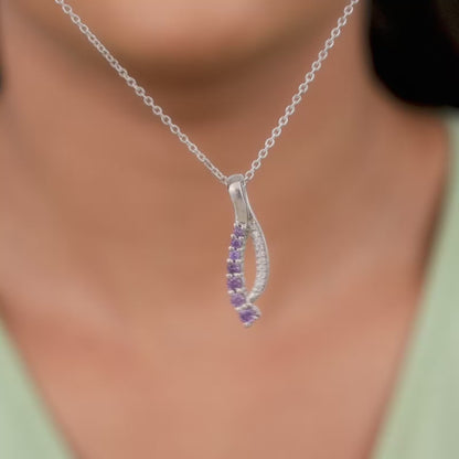 Silver Ethereal Flow Pendant with Link Chain