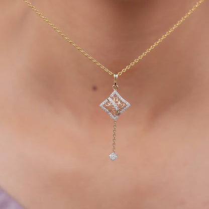 Gold Luma Drop Lab Grown Diamond Pendant
