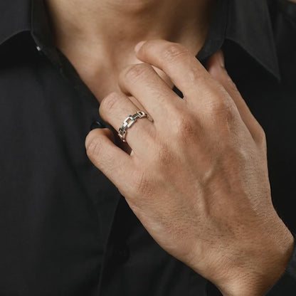 Silver Classic Rebel Ring For Him (Size 17)