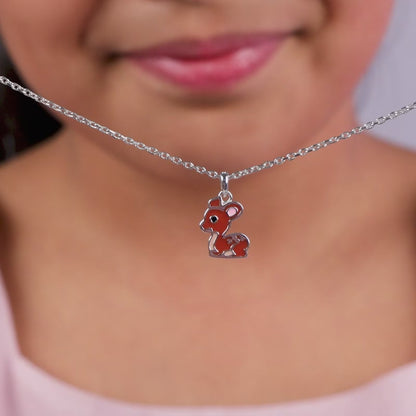 Silver Bamby Kids Pendant with Link Chain