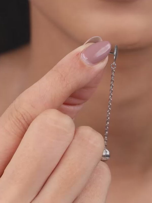 Silver My Universe Dangler Earrings