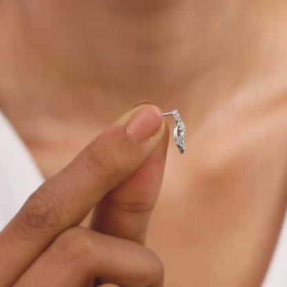 Silver Wave Knot Earrings