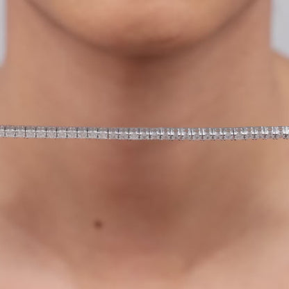 Silver Zircon Tennis Bracelet