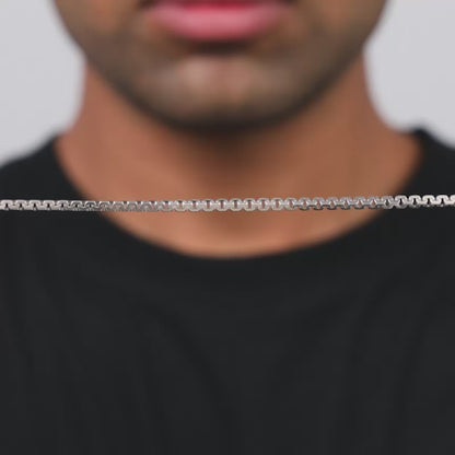 Silver Box Chain For Him