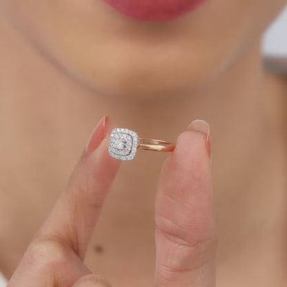 Rose Gold Memorabilia Solitaire Diamond Ring