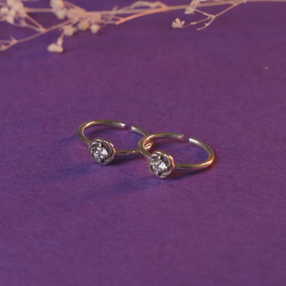 Oxidised Silver Snigdha Toe Rings