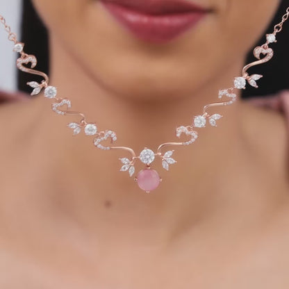 Rose Gold Intricate Love Necklace