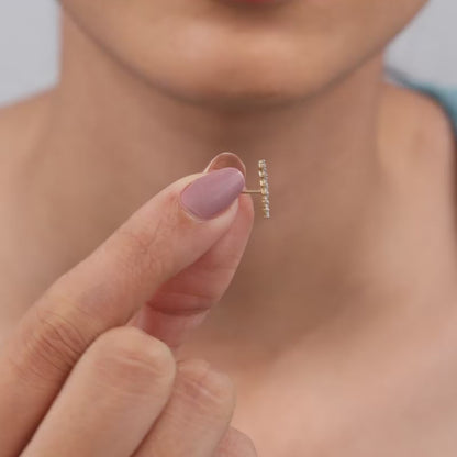 Gold Charming Lab Grown Diamond Studs