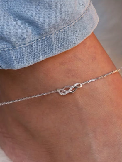 Silver Trendsetter Anklet