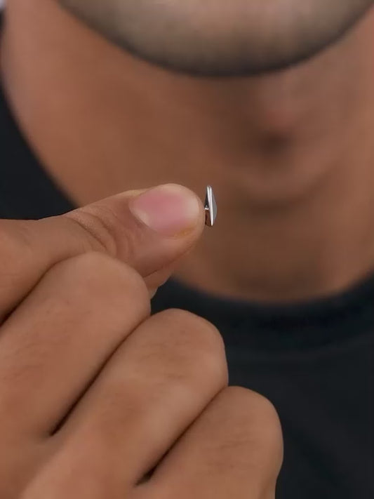 Silver Echo Triangle Stud For Him