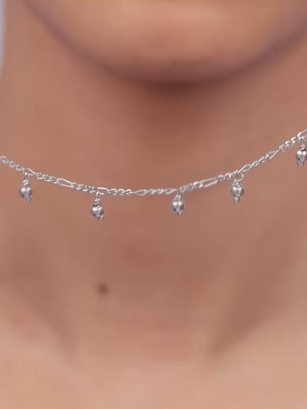 Silver Sparkling Kids Anklet