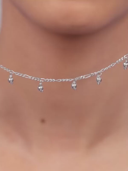 Silver Sparkling Kids Anklet