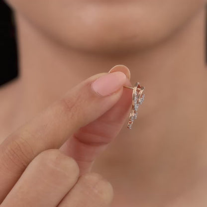 Rose Gold Classic Orb Lab Grown Diamond Earrings