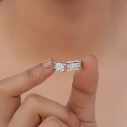Anushka Sharma Rose Gold Narvi Solitaire Lab Grown Diamond Ring