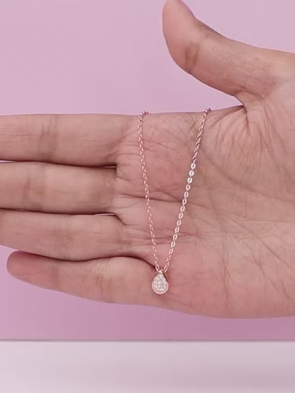 Rose Gold Studded Swayer Necklace