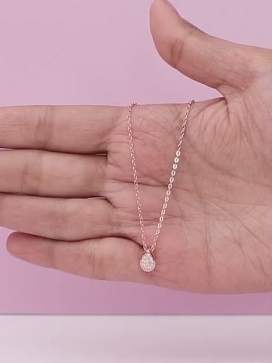 Rose Gold Studded Swayer Necklace
