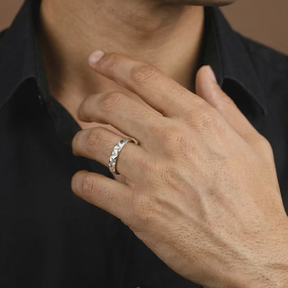 Silver Classic Apex Ring For Him (Size 20)