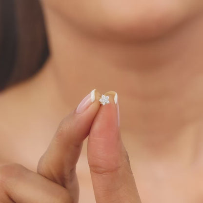 Gold Aurelia Lab Grown Diamond Nose Pin