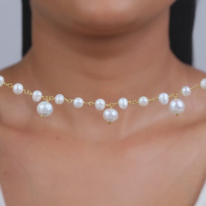 Golden Jamie Pearl Necklace