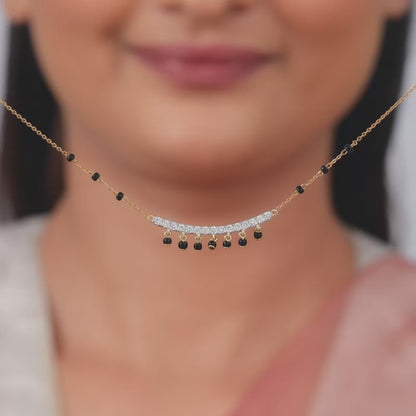 Gold Shringar Lab Grown Diamond Mangalsutra