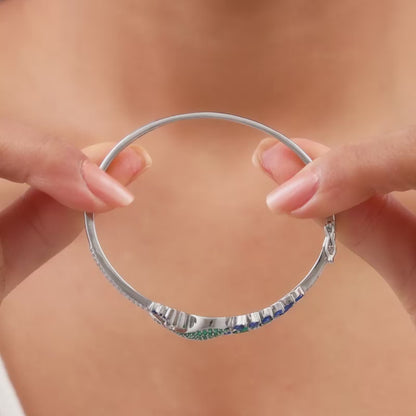 Silver Peacock Parade Bracelet