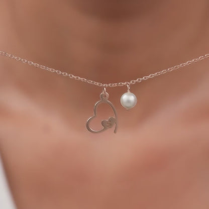 Rose Gold Personalised Classic Heart Necklace