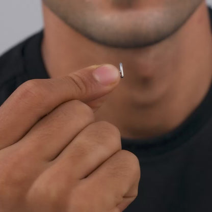 Silver Trinity Loop Stud For Him