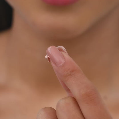 Rose Gold Tiara Stud Earrings