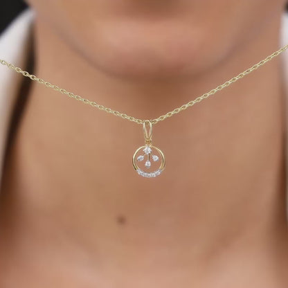 Gold Trance Lab Grown Diamond Pendant