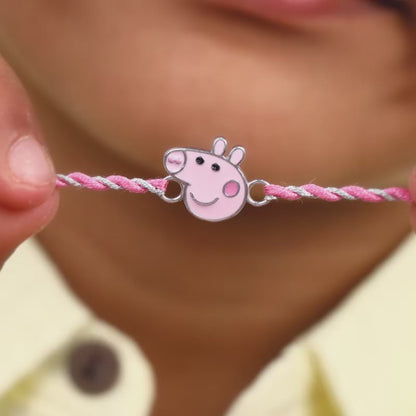 Silver Peppa Rakhi for Kids
