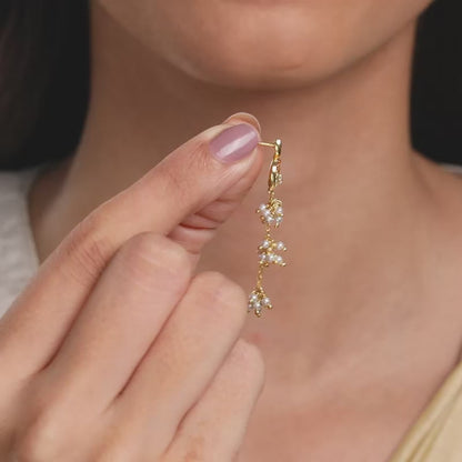 Golden Ambika Dangler Earrings