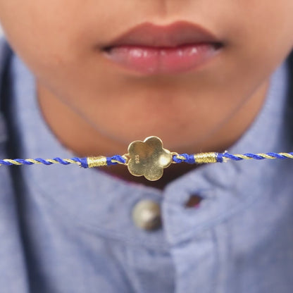 Golden Evil Eye Bloom Kids Rakhi
