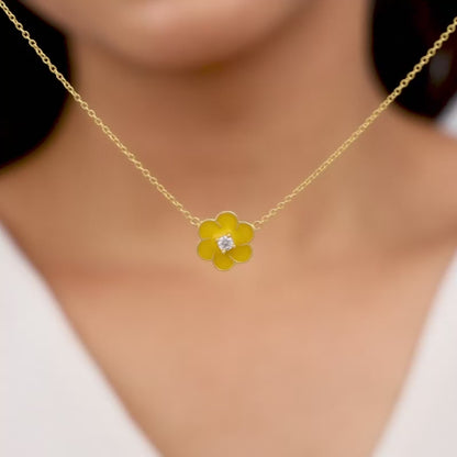 Golden Flower Power Necklace