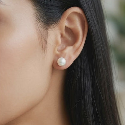 Silver Pearl Ear Jacket Earrings